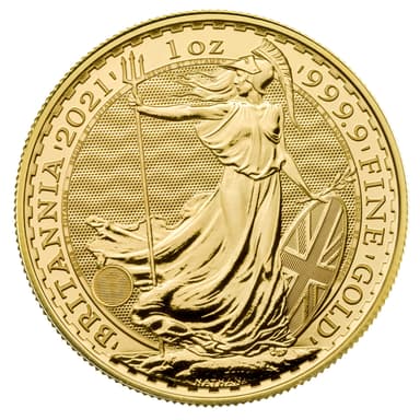 Gold Britannia 1 oz reverse